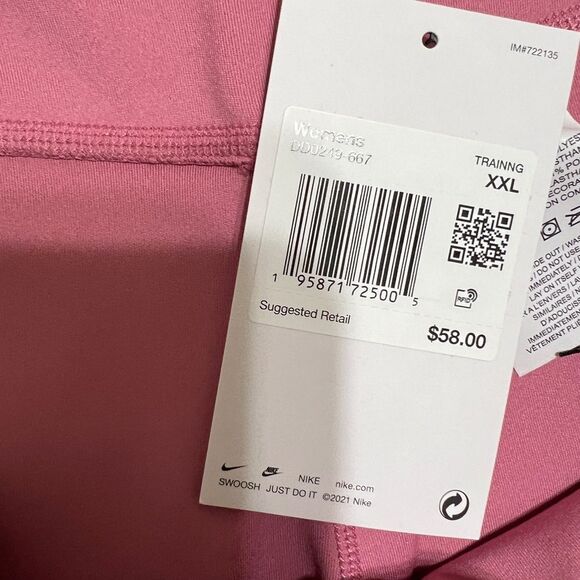 NWT Nike One Mid-Rise 7/8 Leggings Pink - Picture 9 of 12